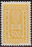 Austria 1922 Símbolos 500 K Amarillo Scott 277